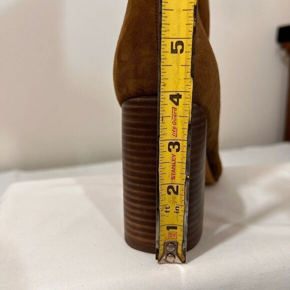 Dolce Vita Thea Brown Suede Knee High Stacked Heel Boots Size 13 Women - Picture 15 of 16